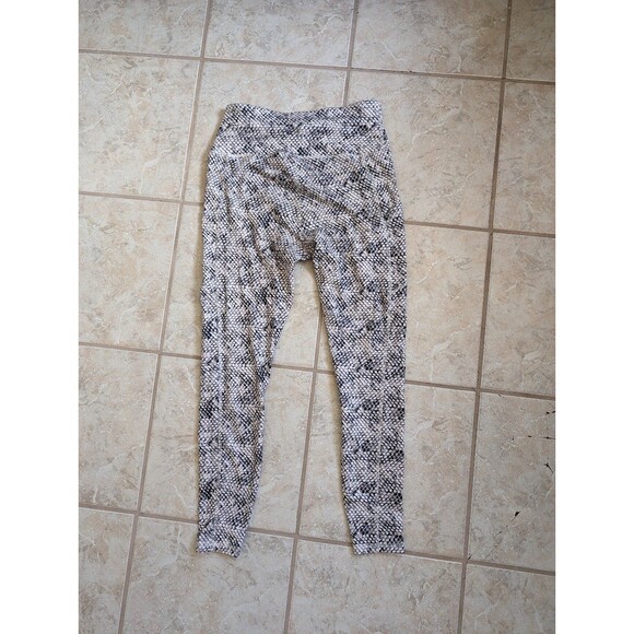 Balance Collection Women's Long Leggings White Tonal Snake Print Size M - Picture 2 of 3